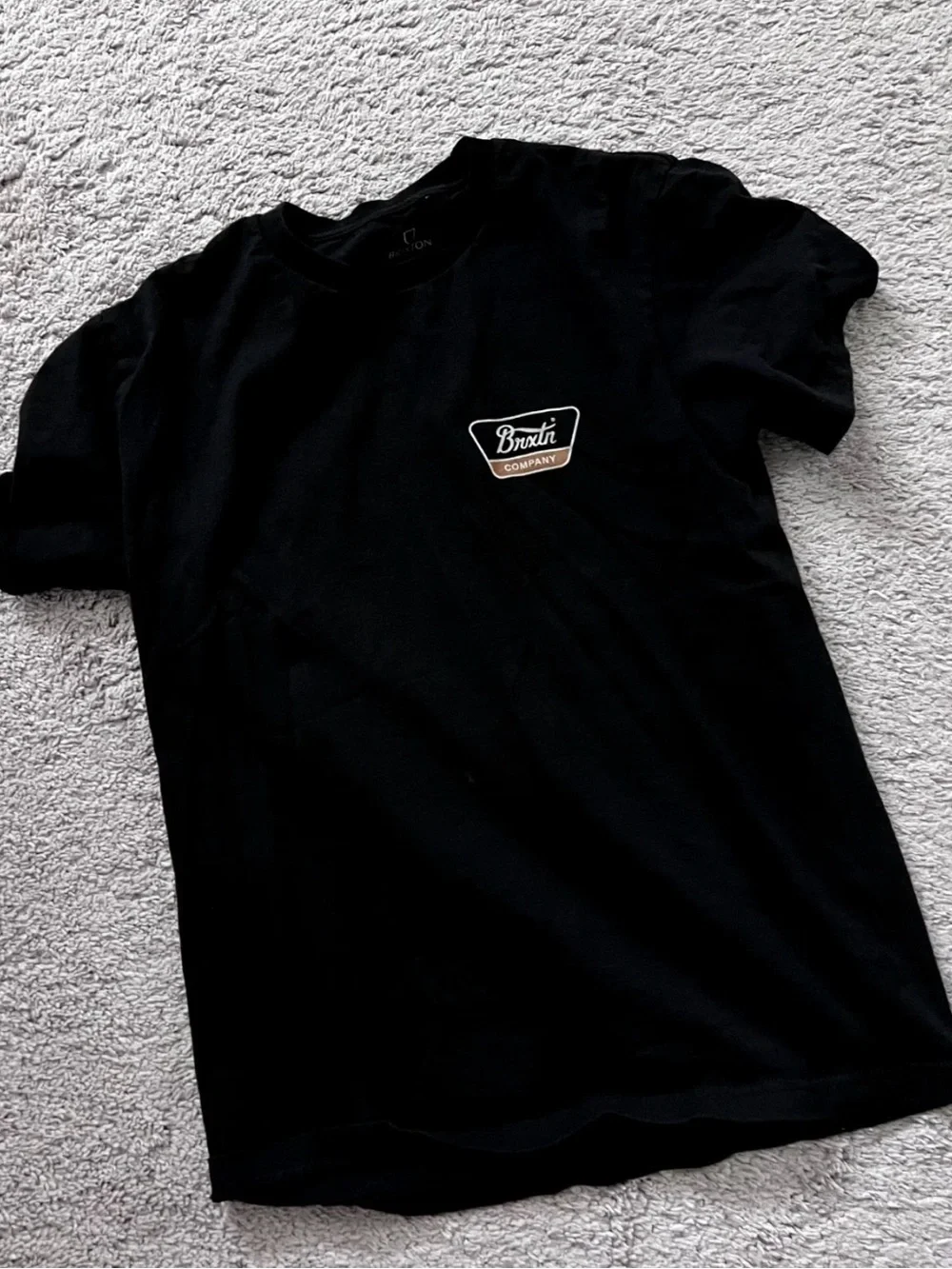 Brixton Men's Linwood Logo Short Sleeve Graphic T-Shirt Black Haze Size Small